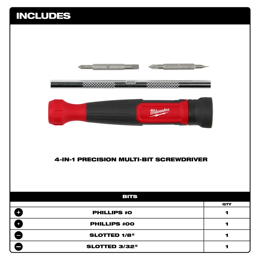 4-In-1 Precision Multi-Bit Screwdriver