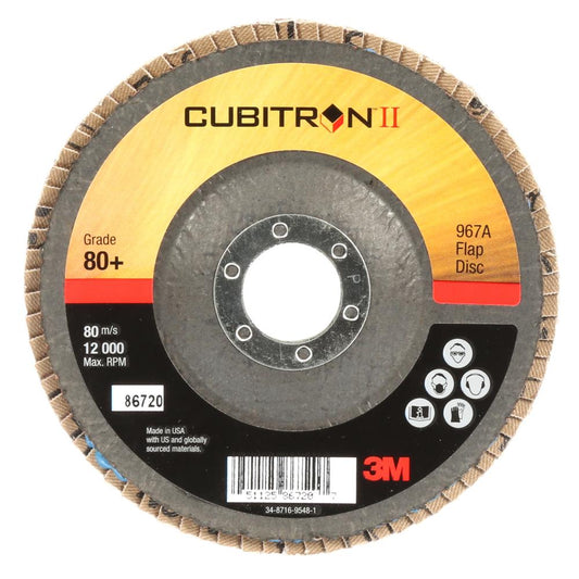 Disque à lamelles CubitronMC II 3MMC, 967A, fixation T29, 80+, poids Y, 5 x 7/8 po