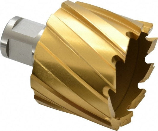 Annular Cutter With 3/4 Straight Shank, HSS, TiN Coated, 1-3/4" x 1"