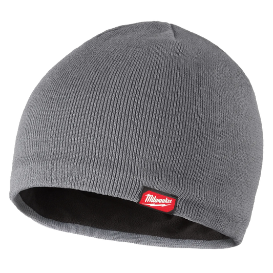 Lined Skull Beanie - Gray Thd