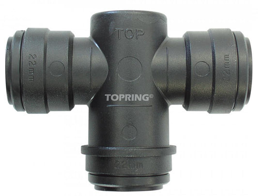 Té de dérivation en polymère de 22 mm S05, modèle Airline