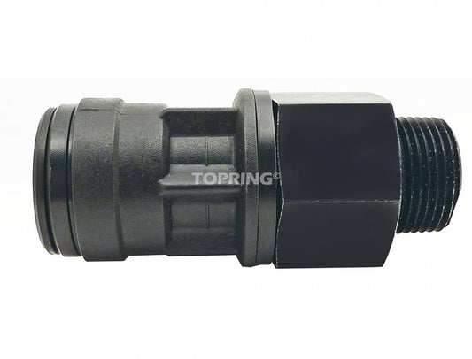 15 mm to 1/2 (M) NPT Polymer Adapter S05, Airline Model