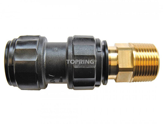 Adaptateur polymère de 28 mm à 1 (M) NPT S05, modèle Airline