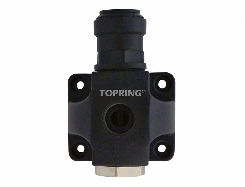 1 Port Aluminum Wall Manifold 3/8 (F) NPT for 15 mm S05, Air line Model