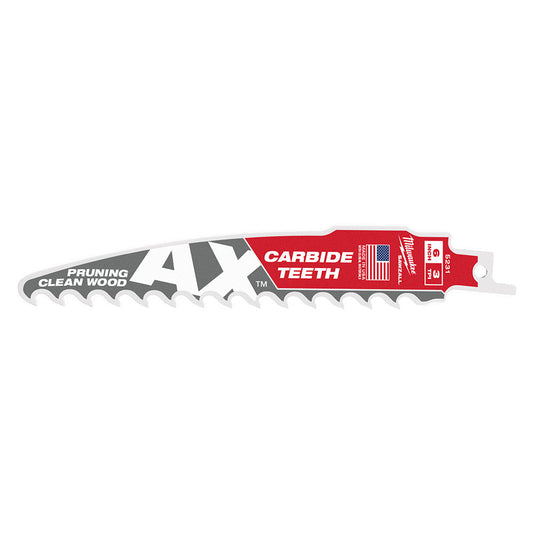 The Ax™ With Carbide Teeth For Pruning & Clean Wood Sawzall® Blade 6" 3 Tpi 1pk