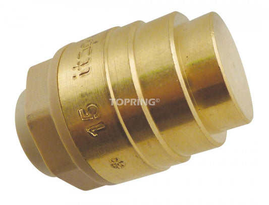 15 mm Brass End Cap S07, Quikline Model