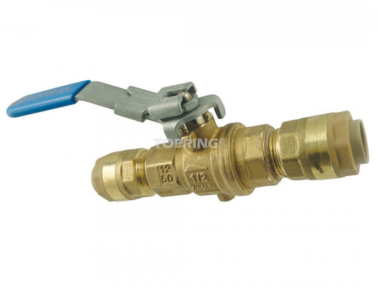 22 mm Brass Ball Valve With Locking Handle S07, Quikline Model