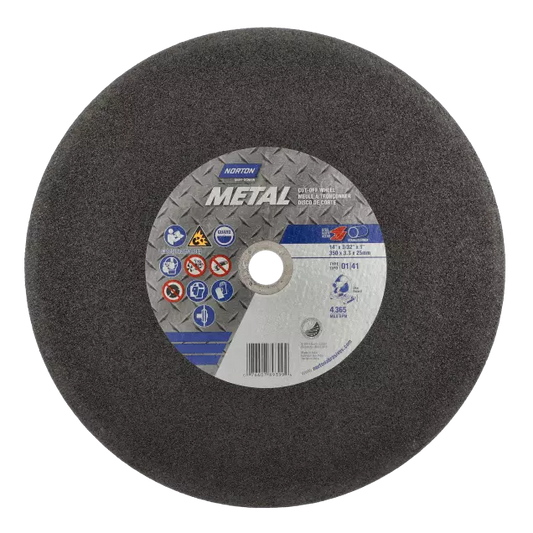 Chop Saw Cut-Off Wheel Metal A 36 N Type 01/41 - 14 X 3/32 X 1 In.