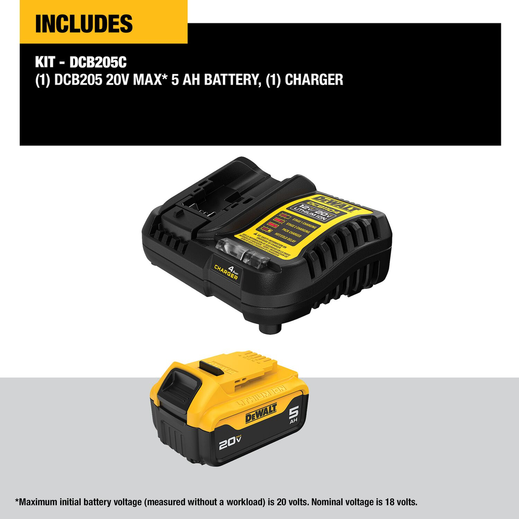 DEWALT 20V MAX* 5 AH Starter Kit