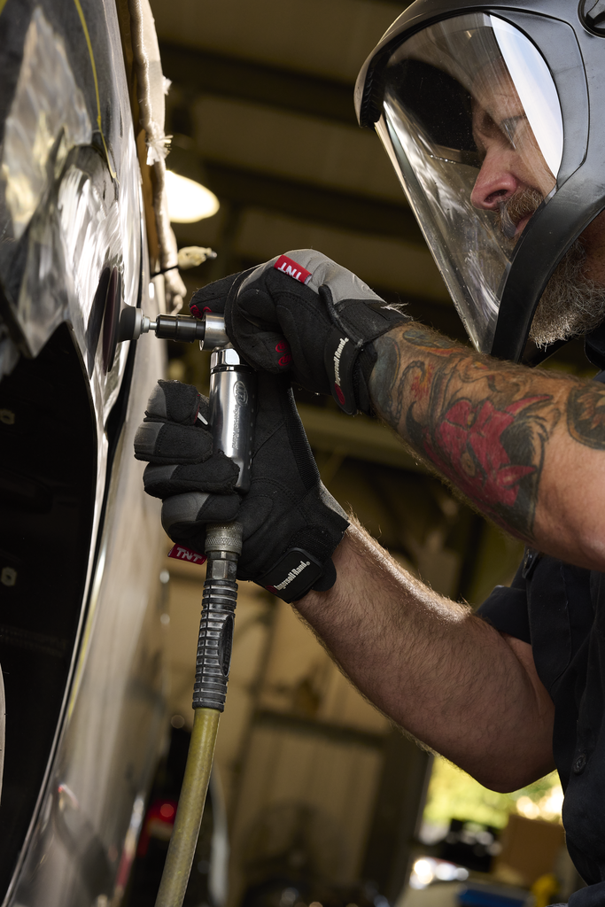 Air Angle Die Grinder, 0.25 Hp, 21,000 Rpm, 1/4 In Collet, Front Exhaust