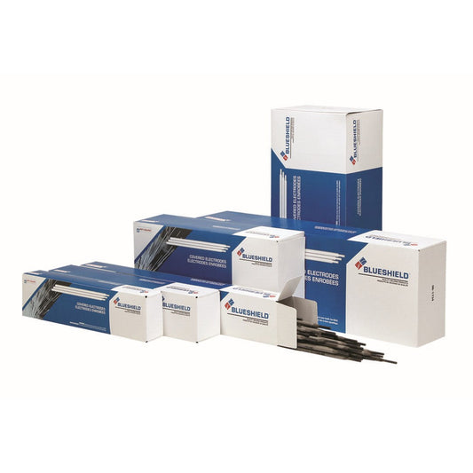 Blueshield, Basic-coated (low-hydrogen) SMAW welding electrodes for steel, 3/32" x 12", 2.5 kg/BX