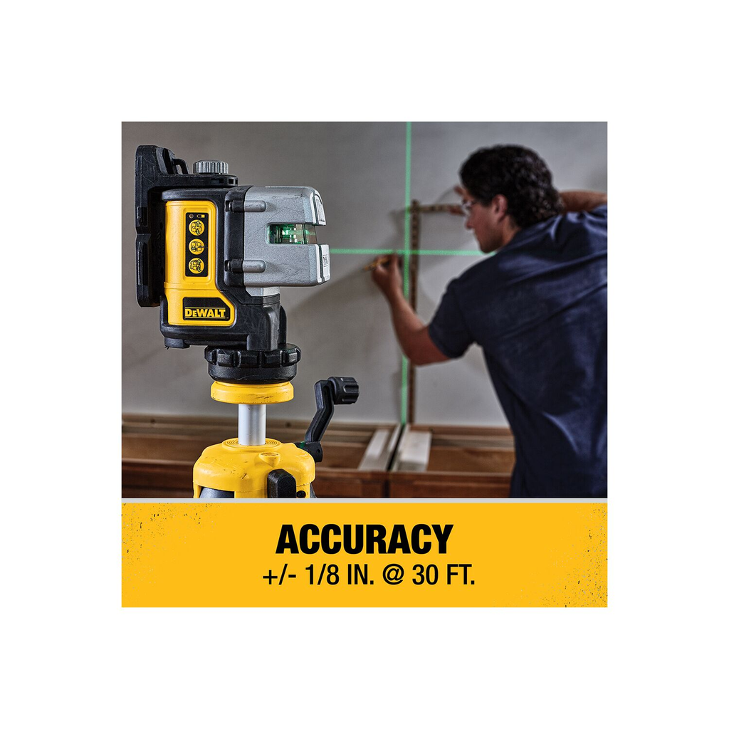 DEWALT Laser Level Multi-Line Green 30-Foot Range