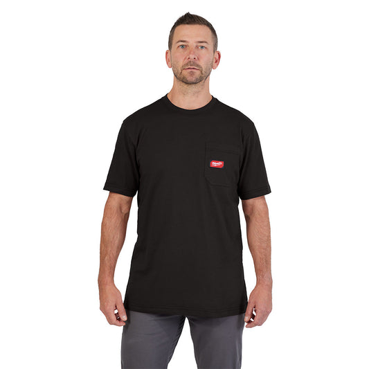 Gridiron™ Pocket T-shirt - Short Sleeve Black L