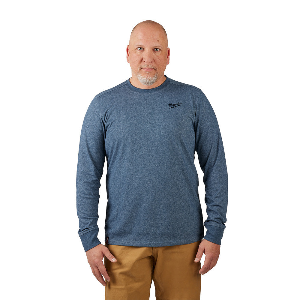 Freeflex™ Hybrid Work Tee - Long Sleeve - Blue 2X