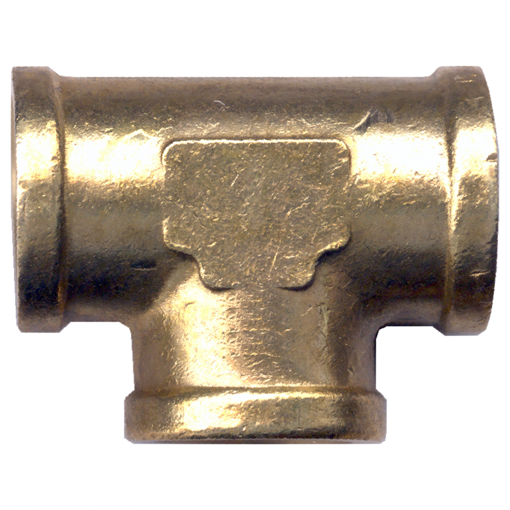 Forged Tee, Brass, 3/8 FPT