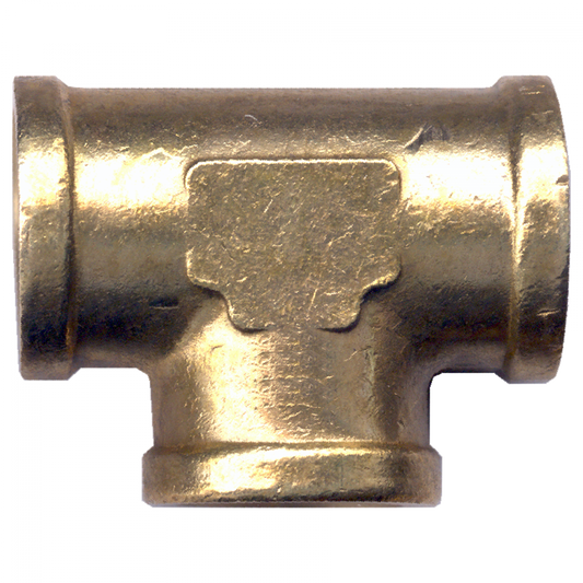 Forged Tee, Brass, 3/8 FPT