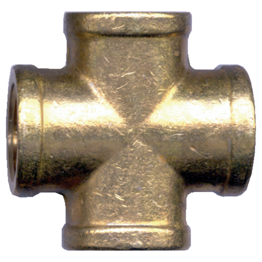 Forged Cross, Brass, 3/8 FPT