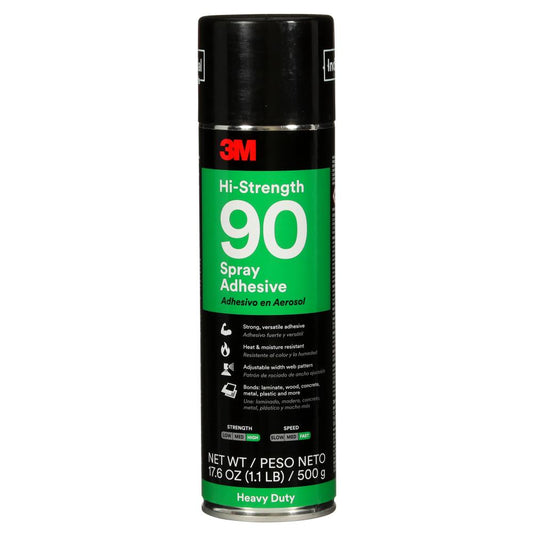 3M™ Hi-Strength 90 Spray Adhesive Clear, Net Wt 17.6 oz