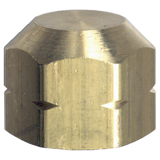 Cap, Brass, 1/4 FPT