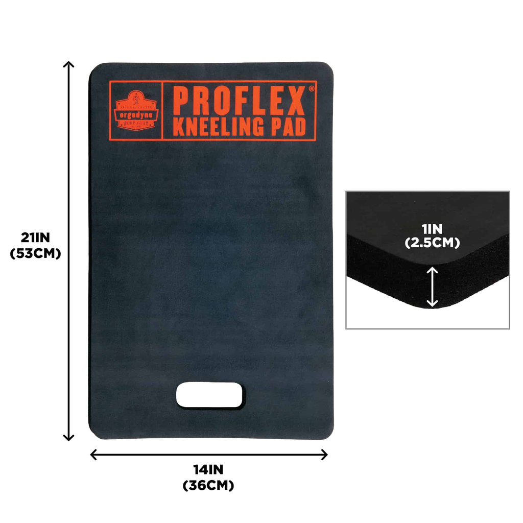 380 Black Standard Foam Kneeling Pad - 1in