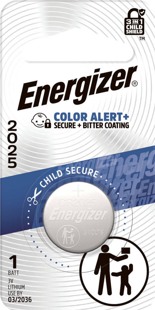 Energizer 2025 Batteries, 3V Lithium Coin, 1 Pack
