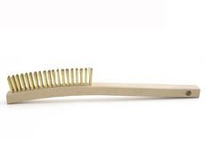Curved Handle Brass Wire Brush, 13-3/4"