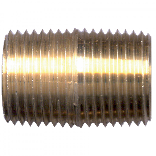 Close Nipple, Brass, 3/4 MPT