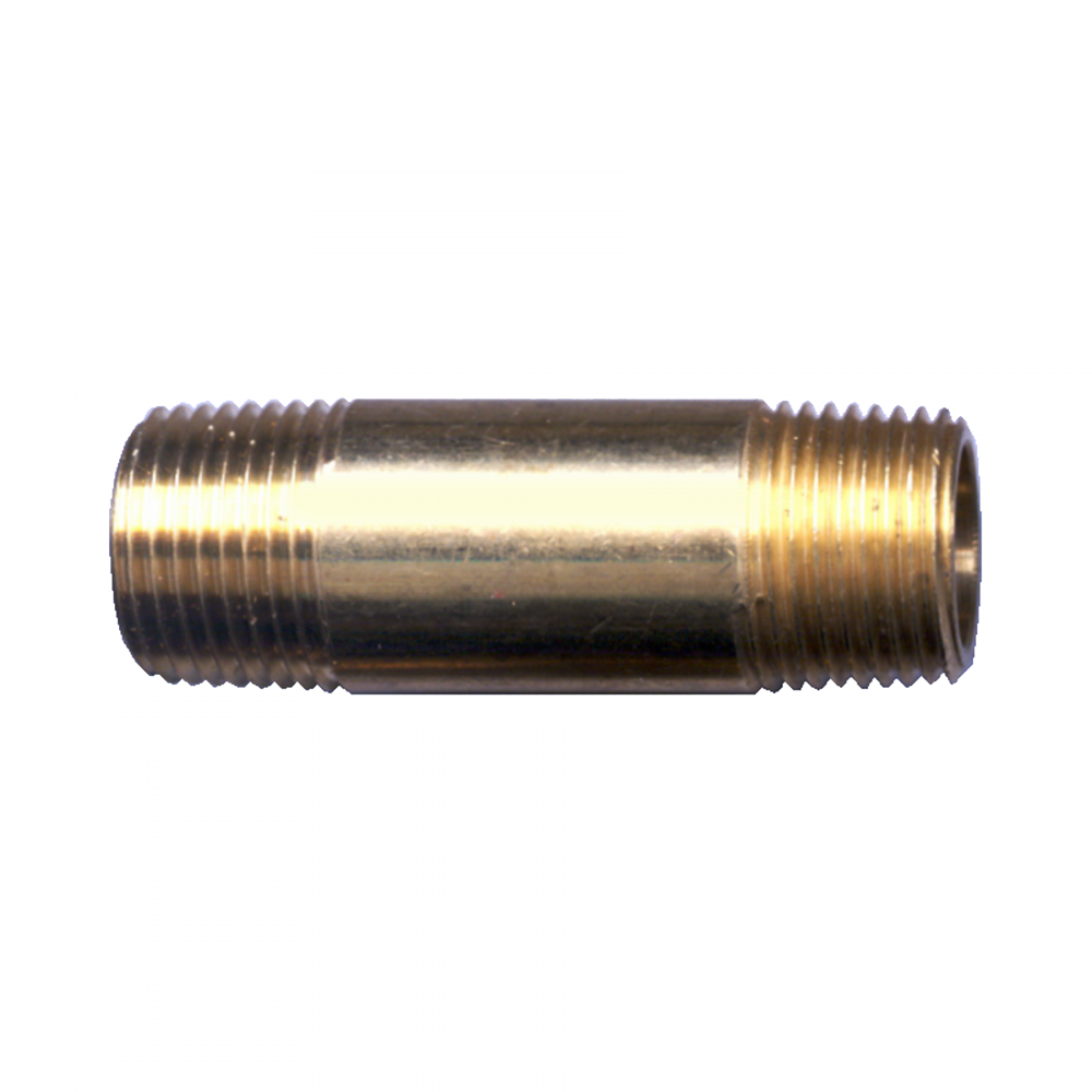 Long Nipple, Brass, 1/2 MPT x 1-1/2 in.