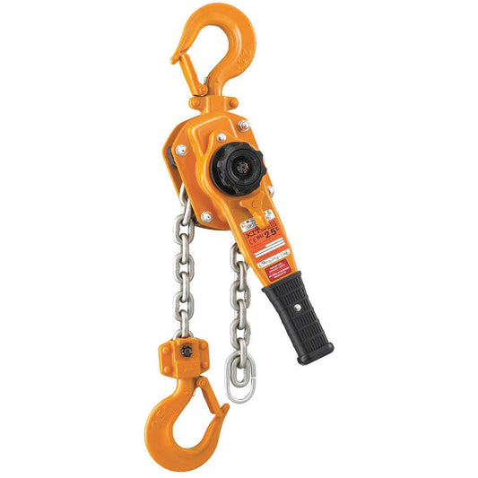 Lever Chain Hoist With Slip Clutch, 1.5T Capacity, 10ft Lift, Lever 9-5/8 in L, Grade 100 Chain