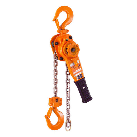Lever Hoist With Slip Clutch, 3T Capacity, 15ft Lift, Grade 100 Chain