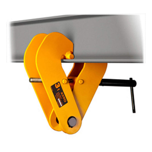 Universal Beam Lifting Flange Clamp, Steel, 6000 lbs, 4"-12" Jaw Opening Width