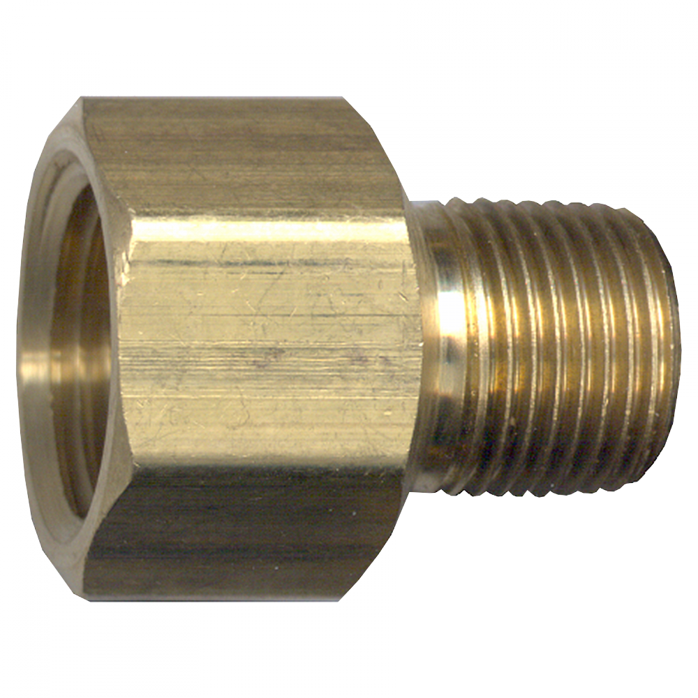Adapter, Brass, 1/2 FPTx3/8 MPT