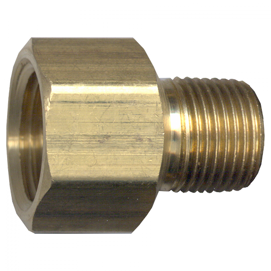 Adapter, Brass, 1/2 FPTx3/8 MPT