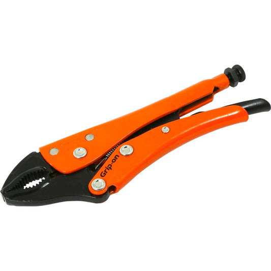 Locking Plier - Curved Jaws with Wire Cutter, 7"