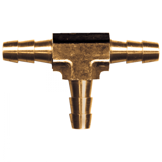 Hose Barb Union Tee, Brass, 5/16 ID