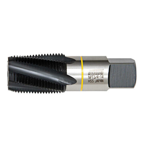 1/4"-18 NPT Yellow Ring HSSE-V3 Spiral Flute Pipe Tap