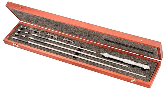 Solid-Rod Inside Micrometer Set With Case 8-32" Range .001"