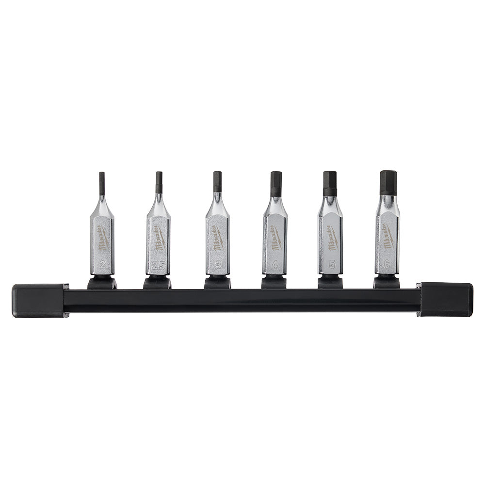 6pc 1/4" Drive Hex Bit Socket Set - Metric