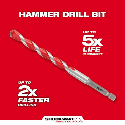 Kit de forets pour marteau perforateur en carbure SHOCKWAVE Impact Duty - 10 pièces