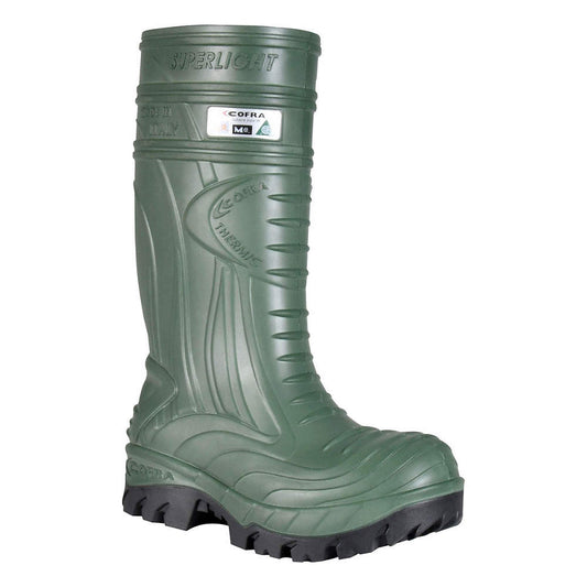 Cofra Thermic Insulated PU Work Boots, Green, Size 4