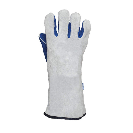 Welder Gloves, Blue and Gray