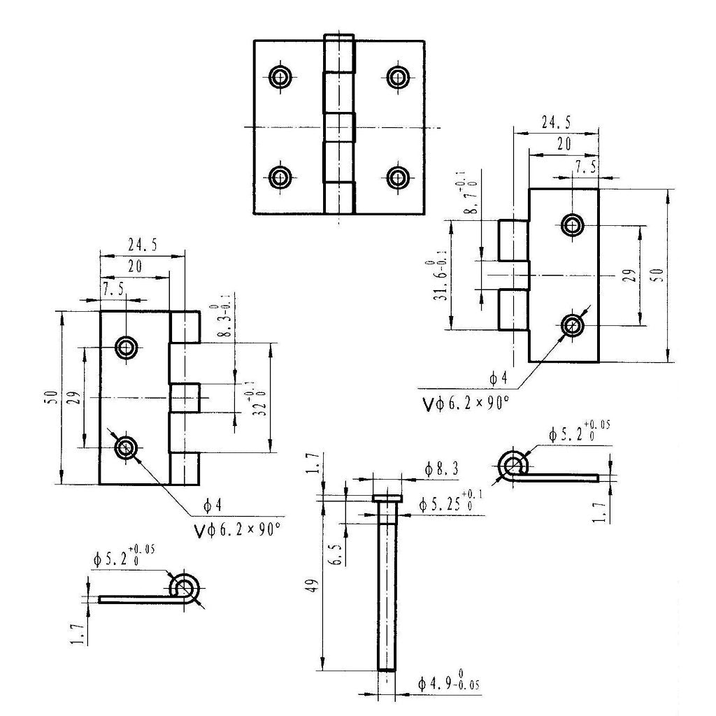 2" Mortise Butt Hinge