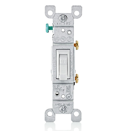 15A Toggle Switch Single-Pole White