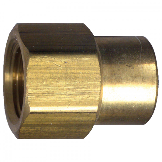 SAE 45° Inverted Flare Female Pipe Connector, Brass, 3/16 Tube x 1/8 Female Pipe