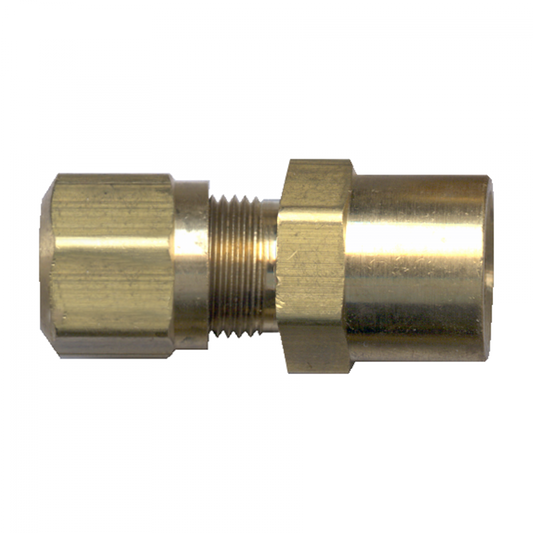 D.O.T. Air Brake J844D Tube 90° Female Pipe Connector, Brass, 1/2 Tube X 1/2 Pipe