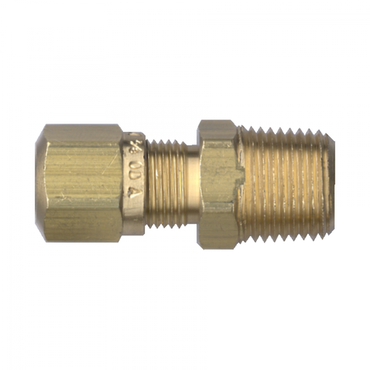 D.O.T. Air Brake J844D Tube 90° Male Pipe Connector, Brass, 1/2 Tube X 1/2 Pipe
