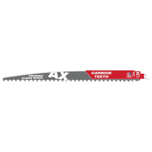 The Ax™ With Carbide Teeth For Pruning & Clean Wood Sawzall® Blade 12" 3 Tpi 3pk