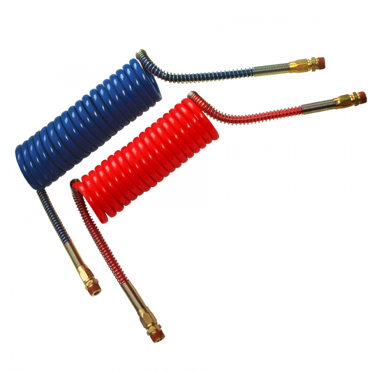 SAE J844D Extreme Cold Resistant Air Coils, 1/2 OD, 1/2 NPT, Red Coil Only, 15 Ft