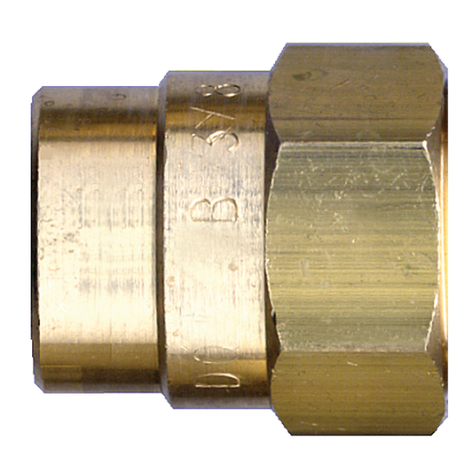 D.O.T. Nut For Rubberhose, Brass, 3/8