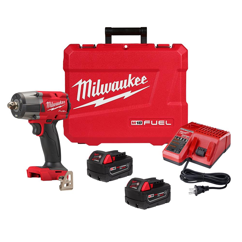 M18™ FUEL Clé à chocs sans fil, 18 V, lithium-ion, sans balais, 1/2 po, couple moyen, avec kit de détente à goupille